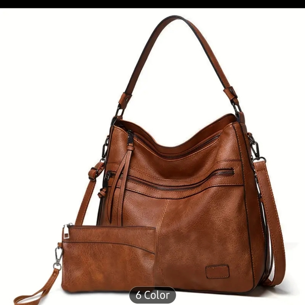 Brown PU  Women's Crossbody Bag
